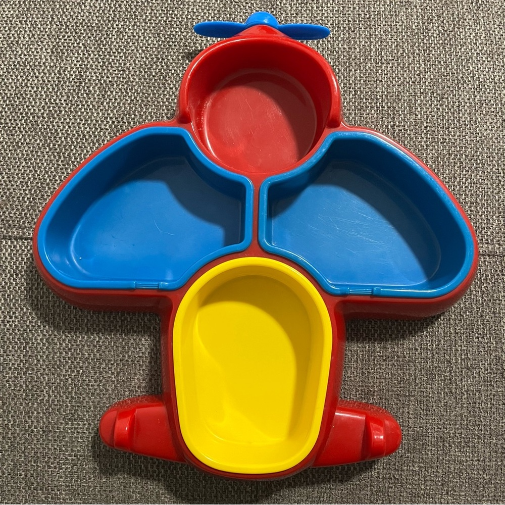 Vintage Pecoware airplane plate - 1980s ish